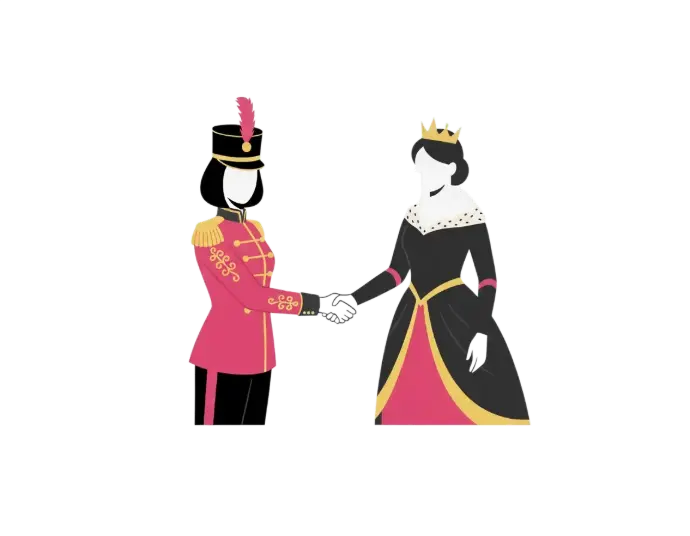 dos mujeres dándose la mano ilustración